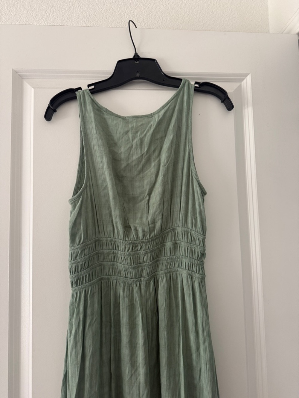 Rewind Sage Green Sleeveless High-Low Button Front Maxi Dress - Picture 4 of 4